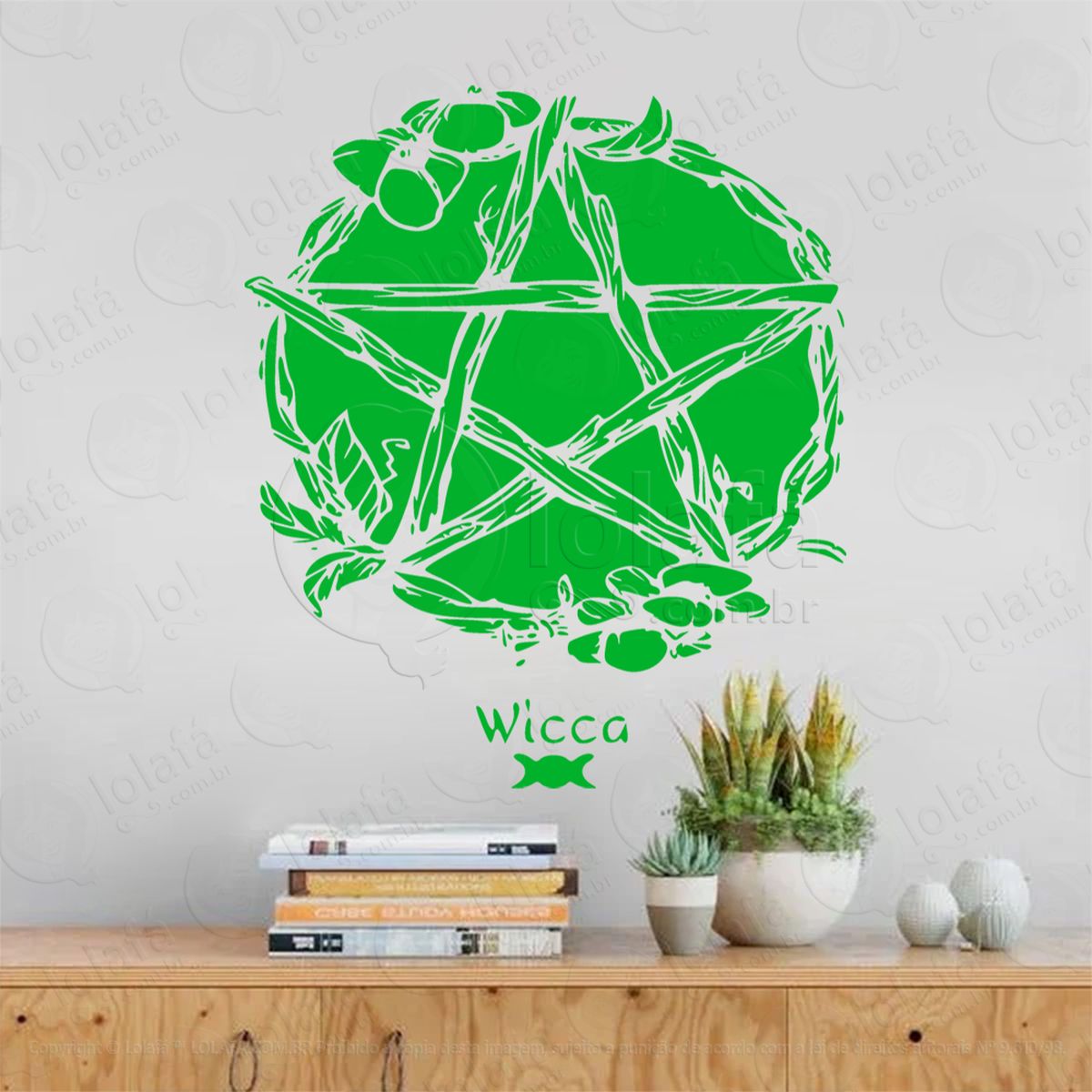 pentagrama wicca wheel adesivo de parede decorativo para casa, sala, quarto, vidro e altar ocultista - mod:77