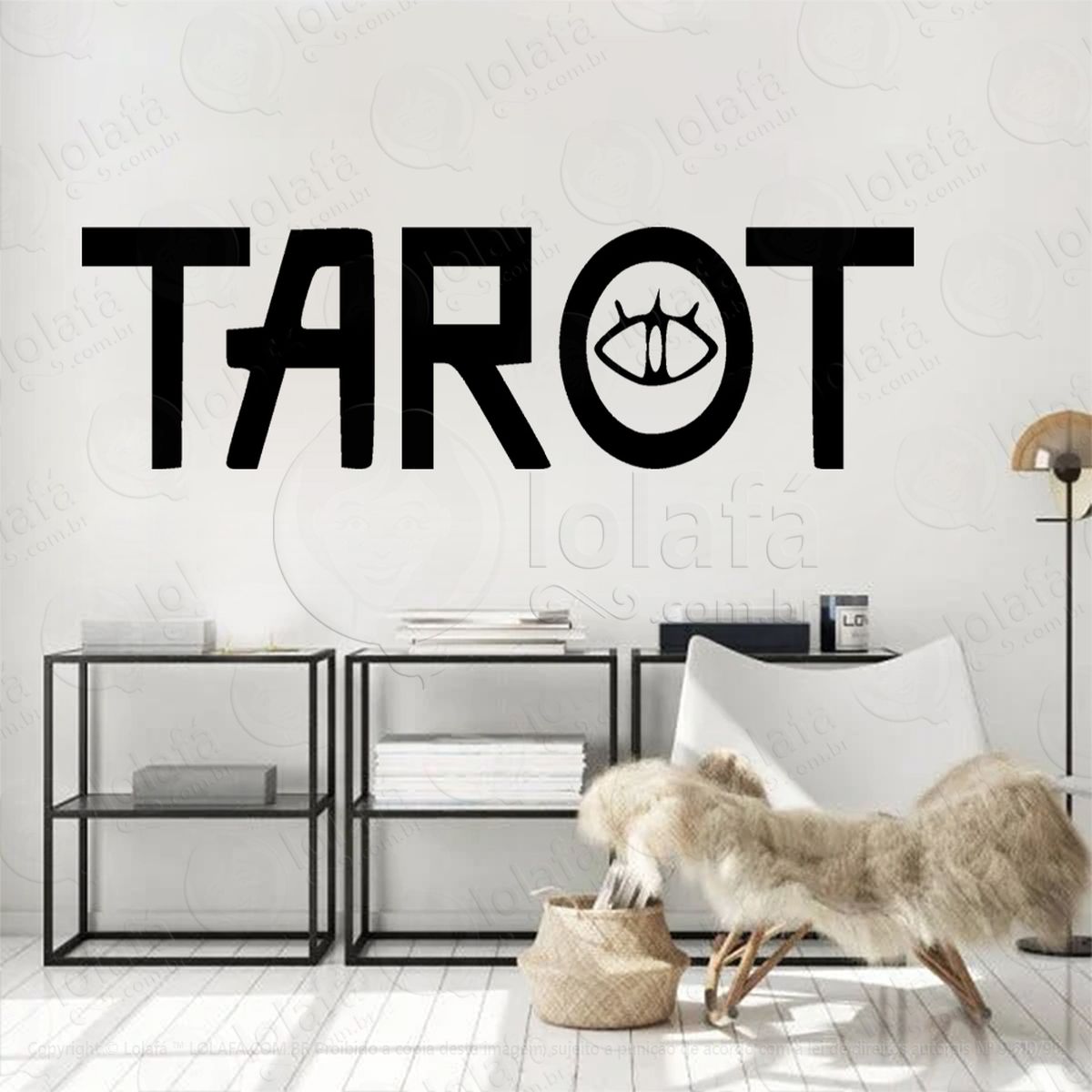 nome tarô tarot adesivo de parede decorativo para casa, sala, quarto, vidro e altar ocultista - mod:275