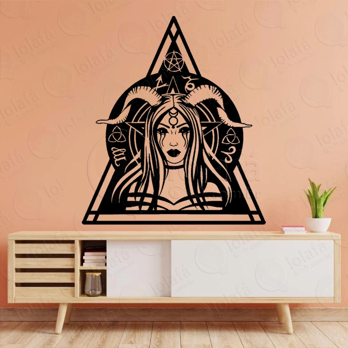 witchcraft bruxaria altar adesivo de parede decorativo para casa, sala, quarto, vidro e altar ocultista - mod:322