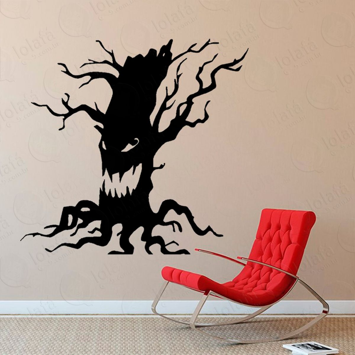 arvore fantasma adesivo de parede decorativo para casa, sala, quarto e vidro - mod:6