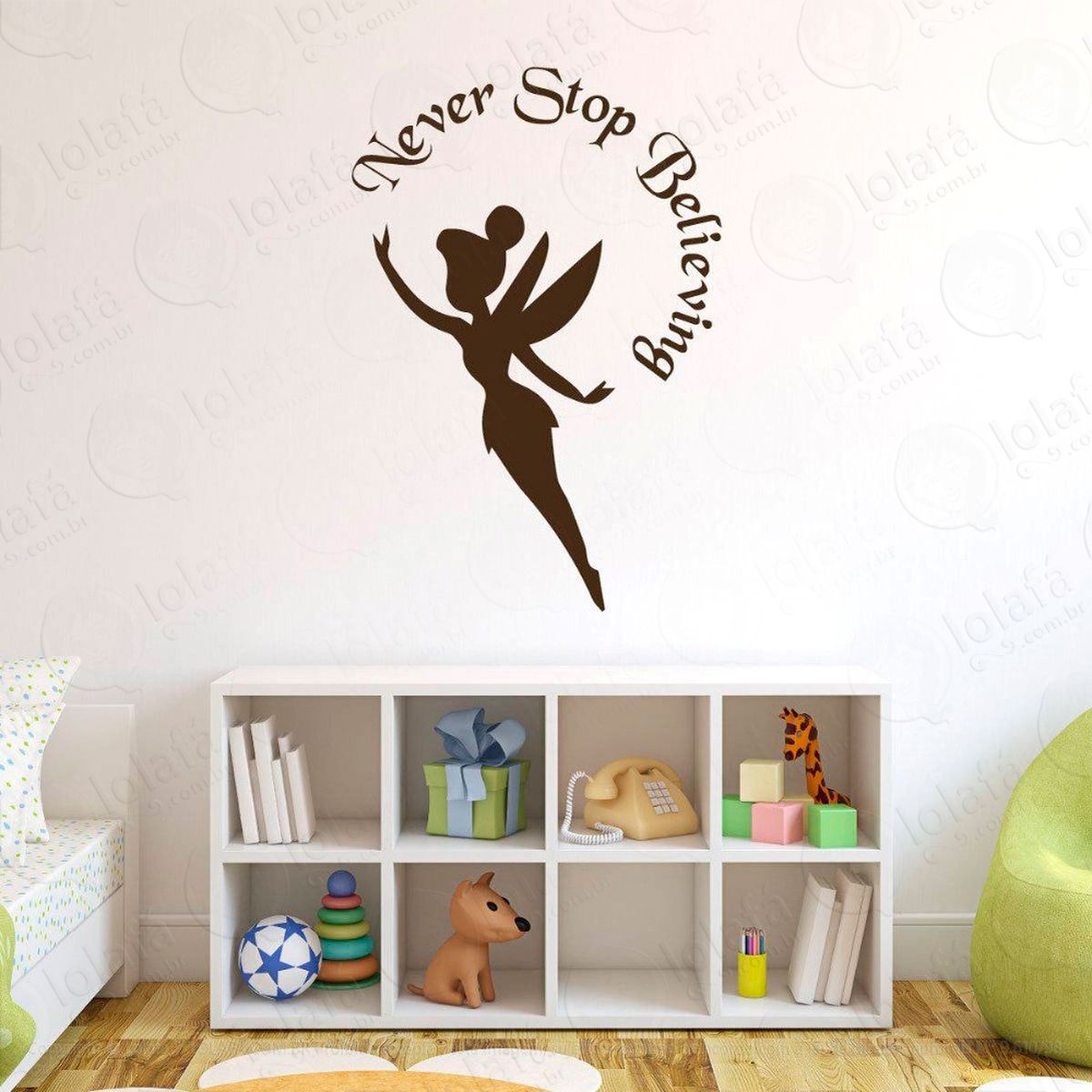 tinkerbell adesivo de parede decorativo para casa, sala, quarto e vidro - mod:73