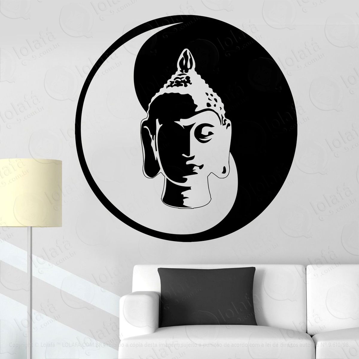 hindu adesivo de parede decorativo para casa, sala, quarto e vidro - mod:84