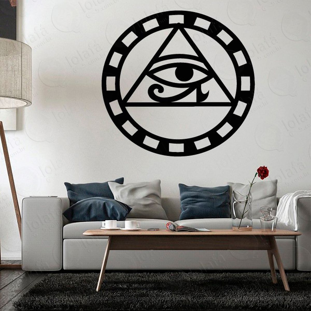 olho de hórus simbologia adesivo de parede decorativo para casa, sala, quarto e vidro - mod:92