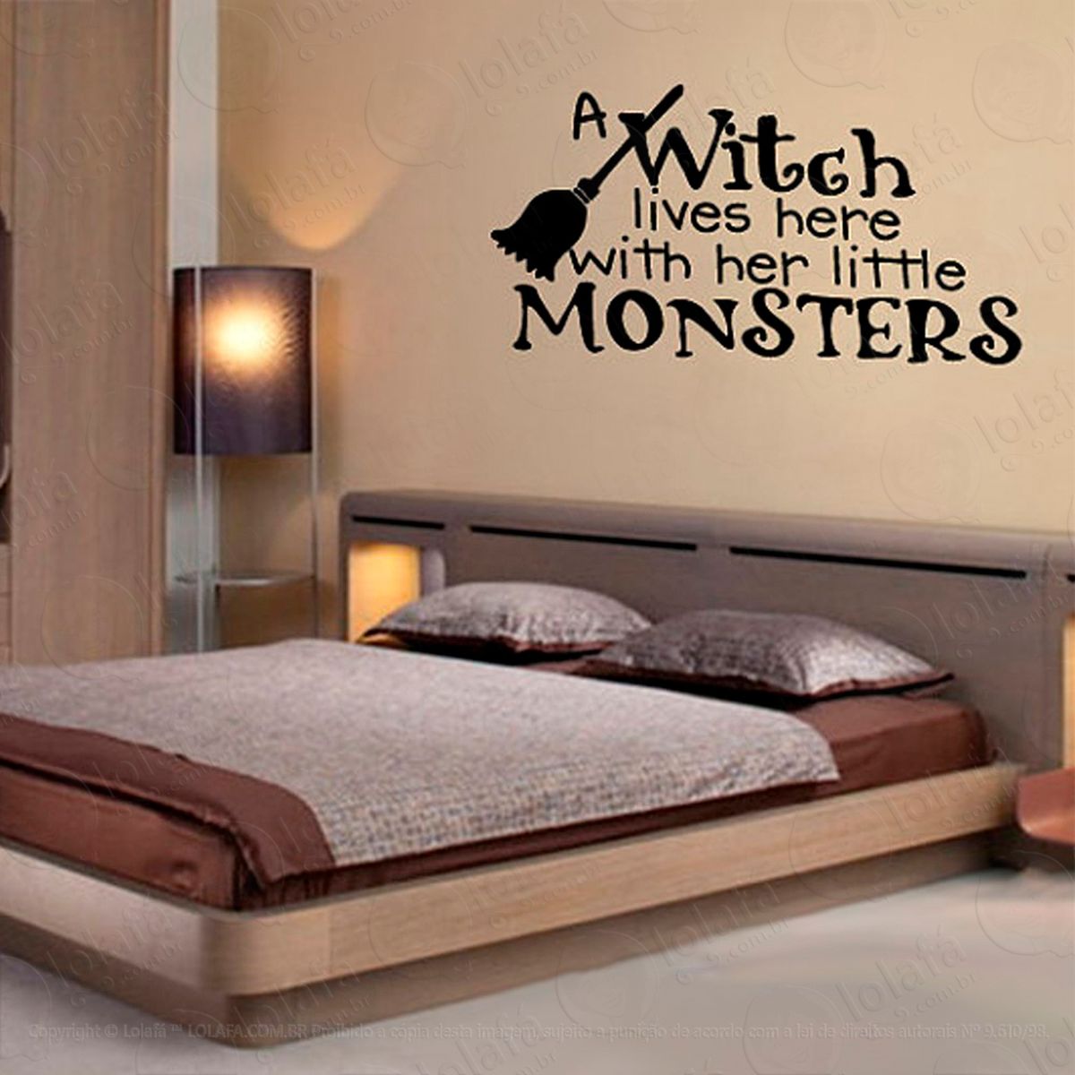 frase witch adesivo de parede decorativo para casa, sala, quarto e vidro - mod:124
