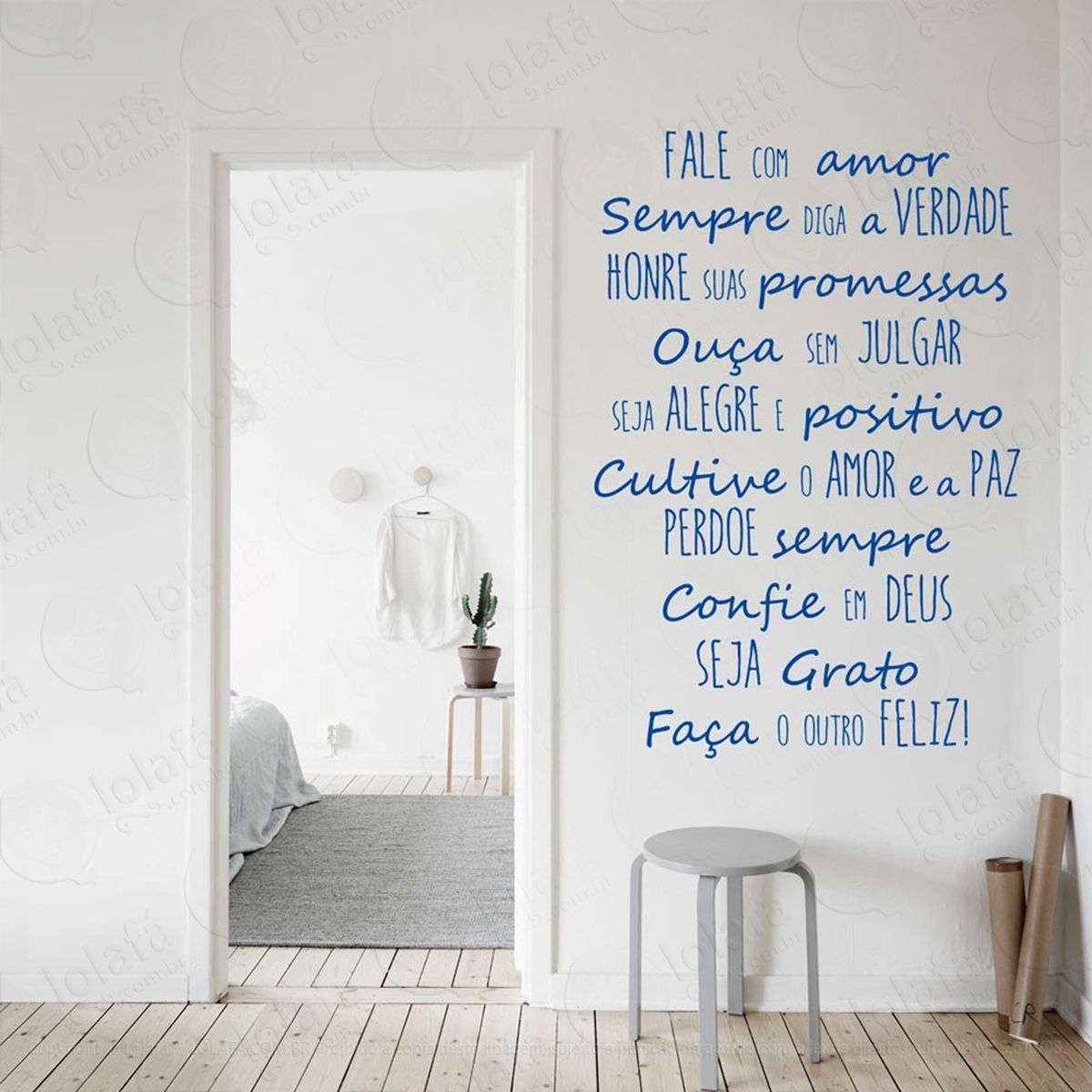seja grato adesivo de parede frase personalizada para sala, quarto, porta e vidro - mod:1