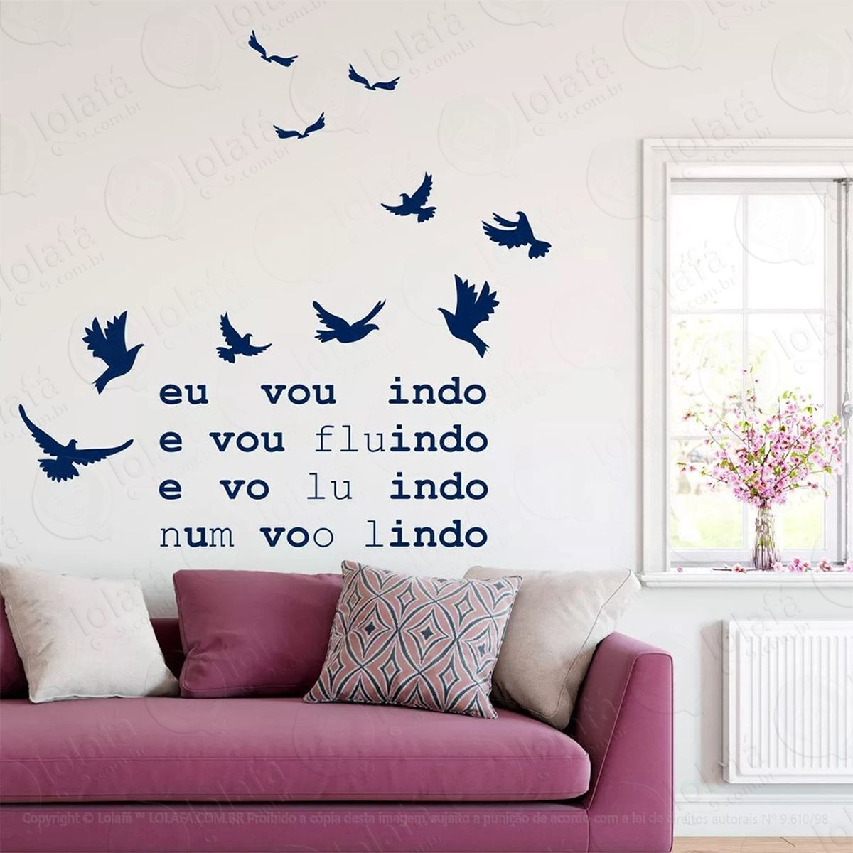 evoluindo adesivo de parede frase personalizada para sala, quarto, porta e vidro - mod:2