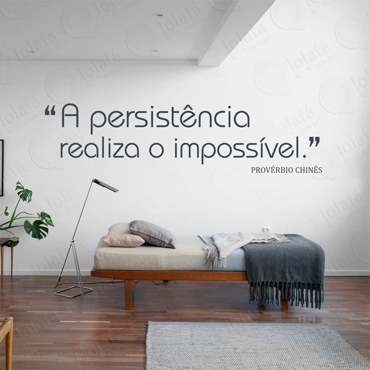 a persistência adesivo de parede frase personalizada para sala, quarto, porta e vidro - mod:12