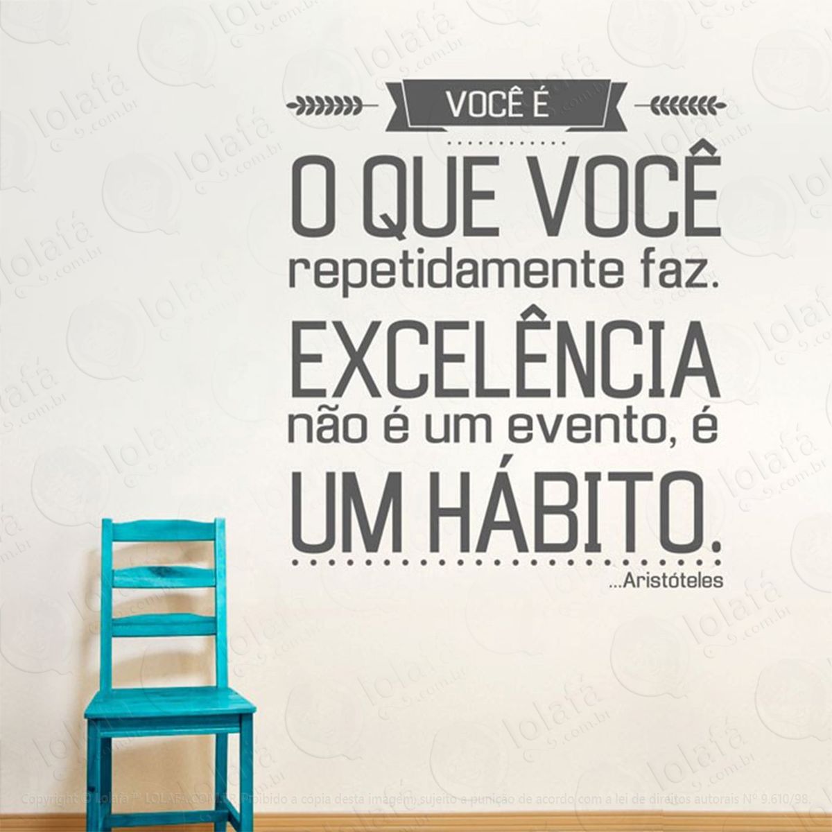 você É adesivo de parede frase personalizada para sala, quarto, porta e vidro - mod:19