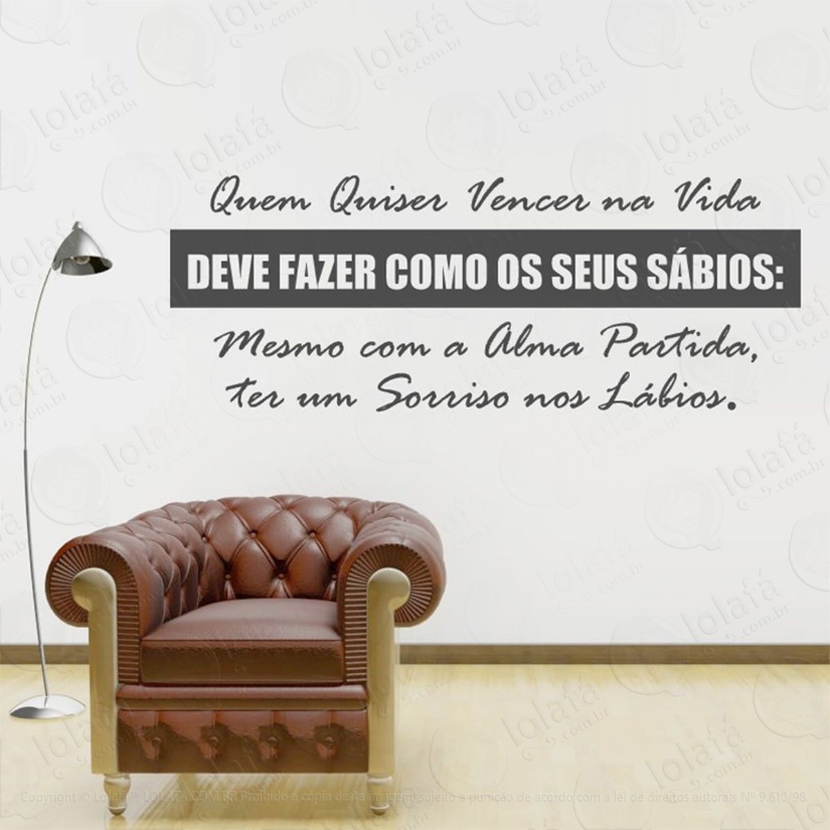 quem quiser vencer adesivo de parede frase personalizada para sala, quarto, porta e vidro - mod:64