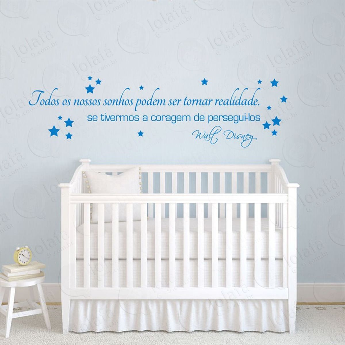 todos nossos sonhos adesivo de parede frase personalizada para sala, quarto, porta e vidro - mod:72