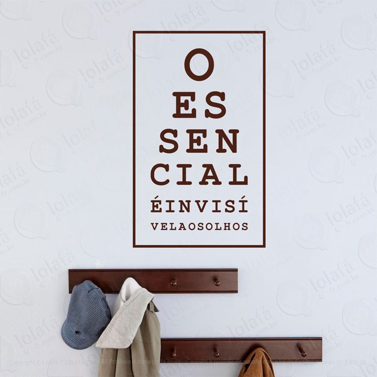 essencial adesivo de parede frase personalizada para sala, quarto, porta e vidro - mod:78