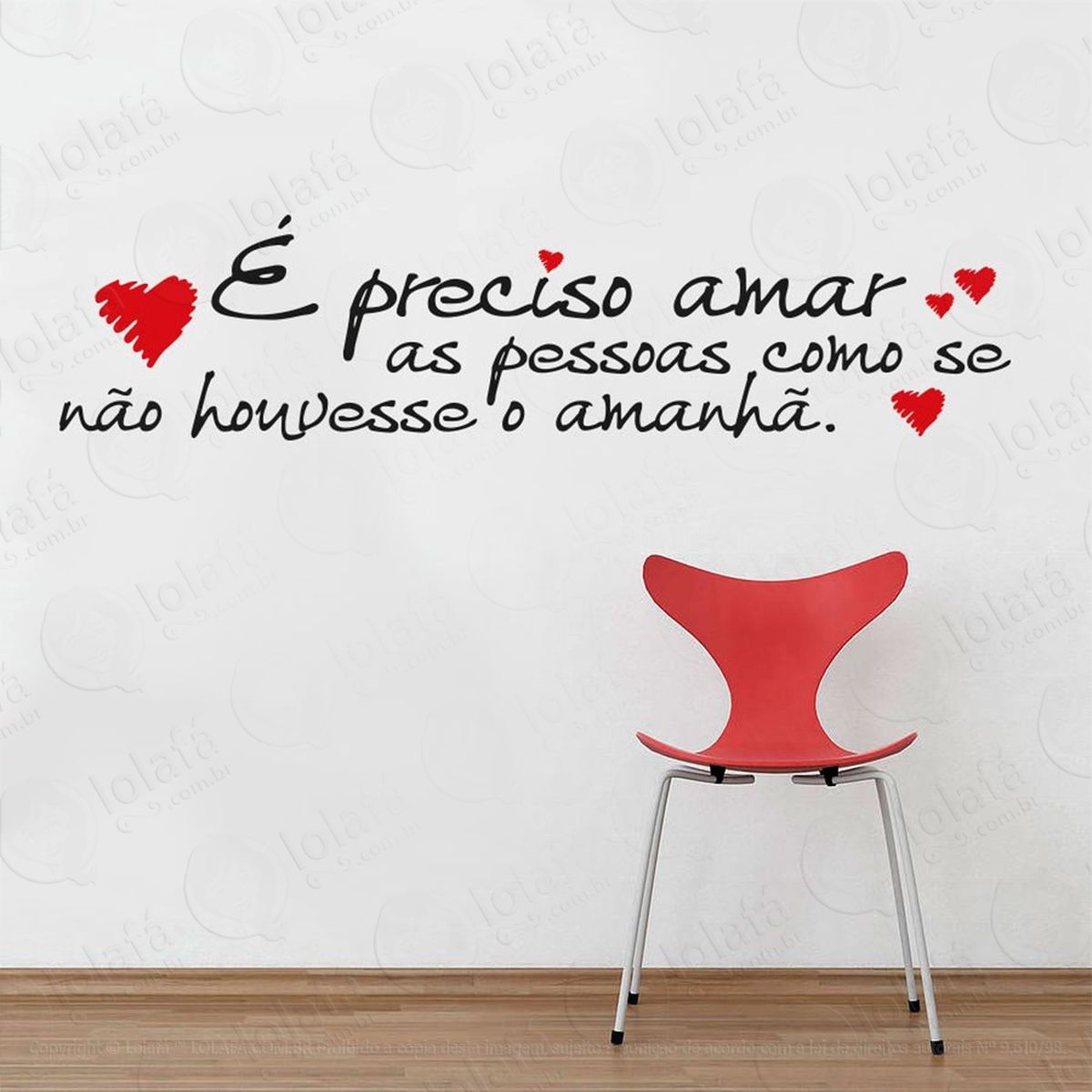 É preciso amar adesivo de parede frase personalizada para sala, quarto, porta e vidro - mod:102