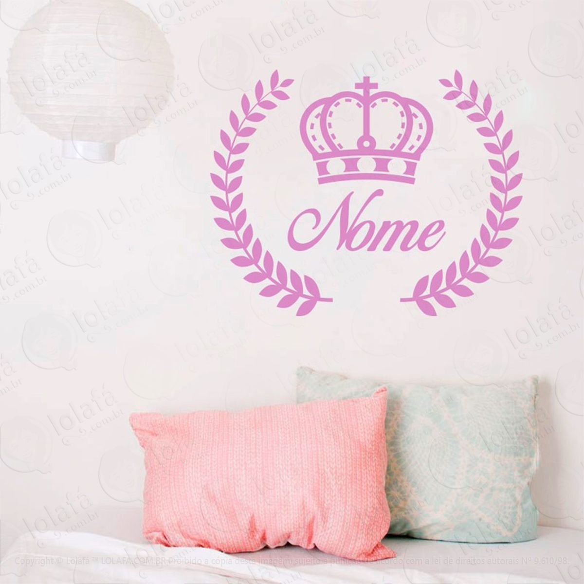 nome personalizado adesivo de parede frase personalizada para sala, quarto, porta e vidro - mod:109