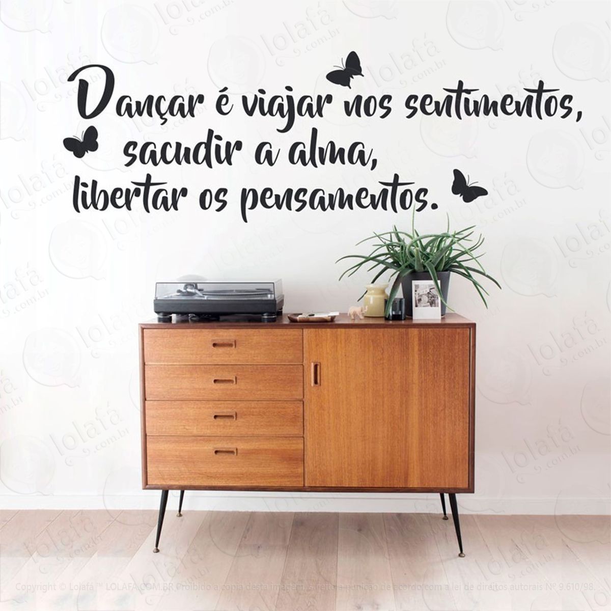 dançar É adesivo de parede frase personalizada para sala, quarto, porta e vidro - mod:151