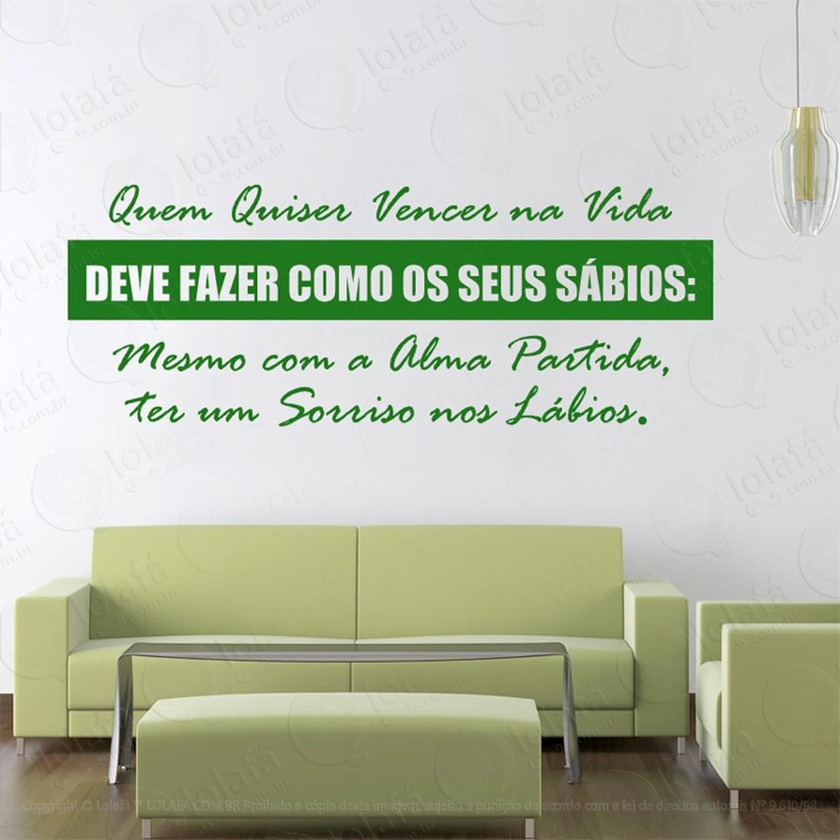 quem quiser vencer adesivo de parede frase personalizada para sala, quarto, porta e vidro - mod:168