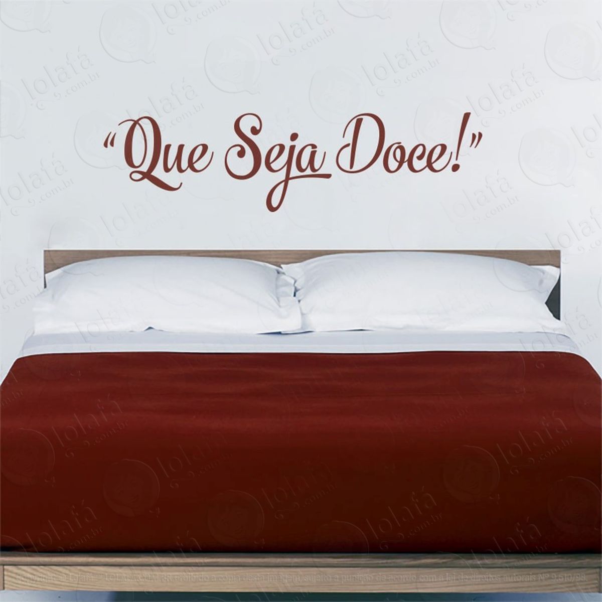 que seja doce adesivo de parede frase personalizada para sala, quarto, porta e vidro - mod:190