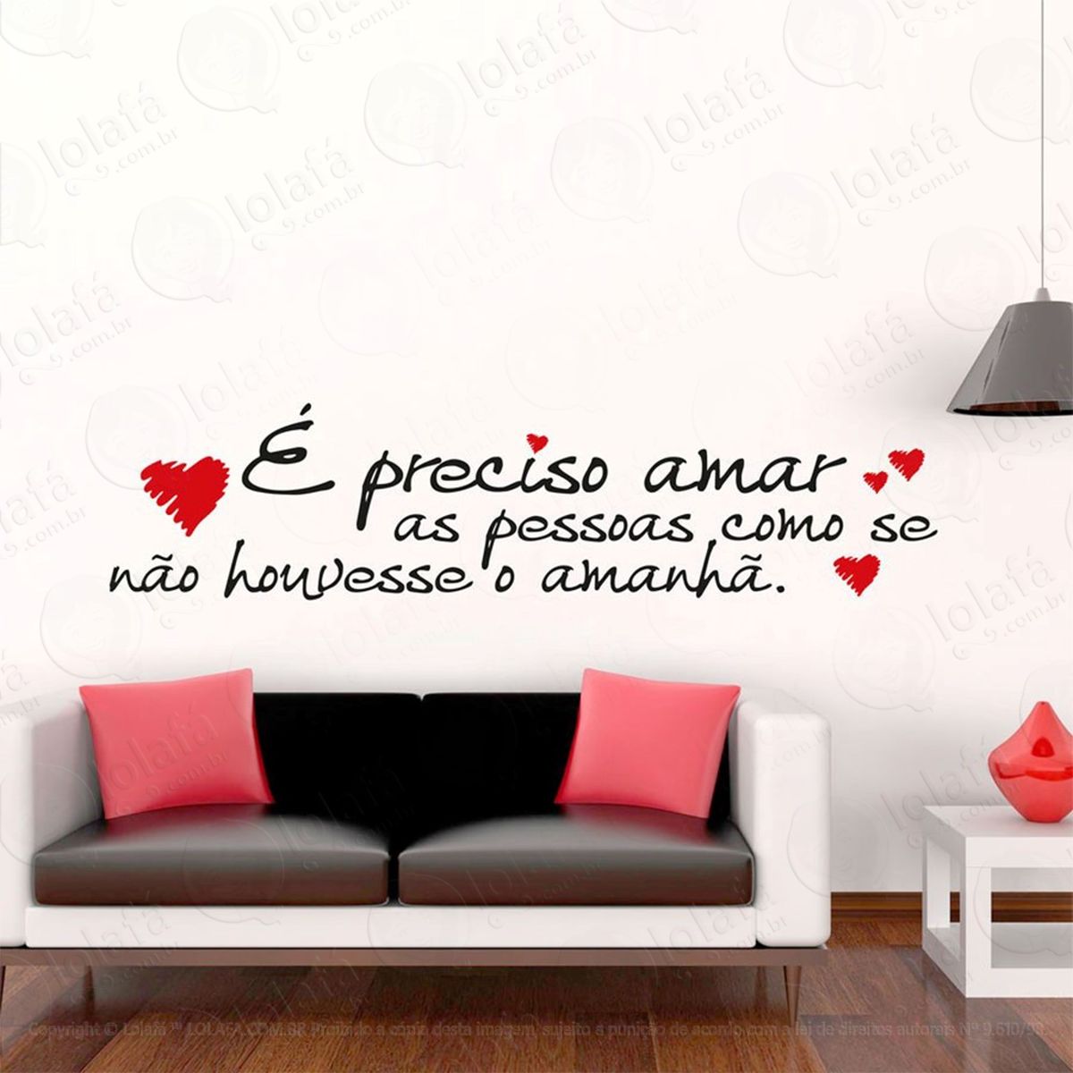 É preciso amar adesivo de parede frase personalizada para sala, quarto, porta e vidro - mod:205