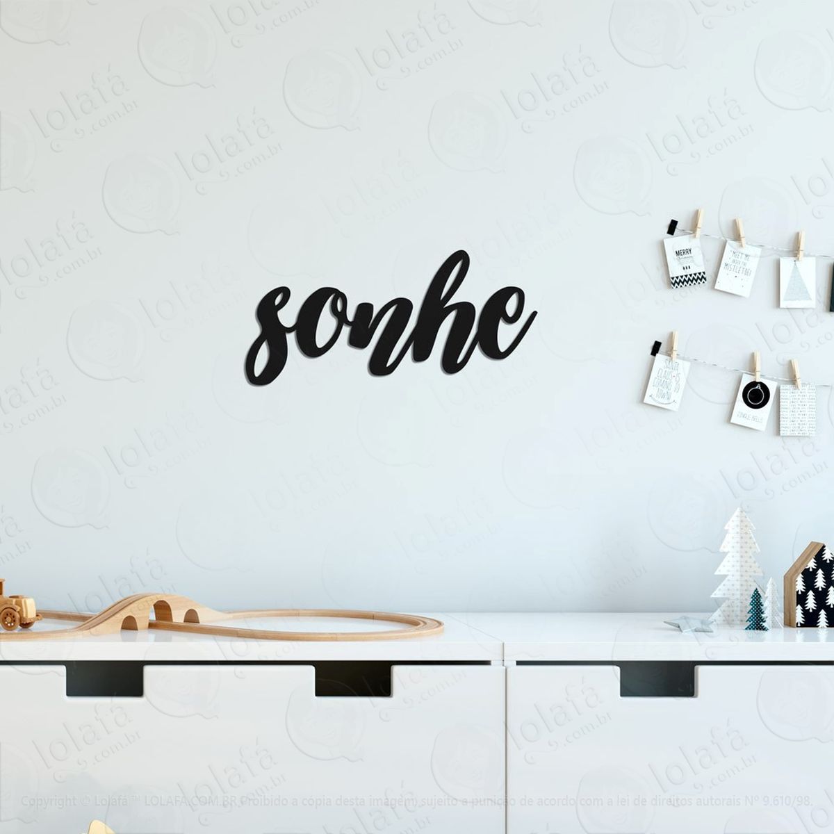 sonhe adesivo de parede frase personalizada para sala, quarto, porta e vidro - mod:265