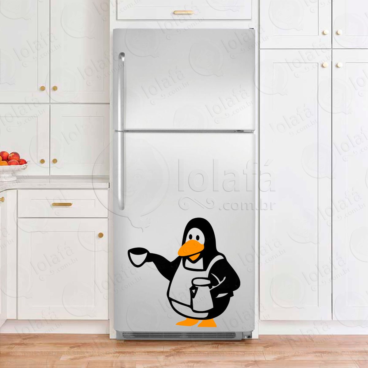 pinguim adesivo para geladeira e frigobar - mod:25