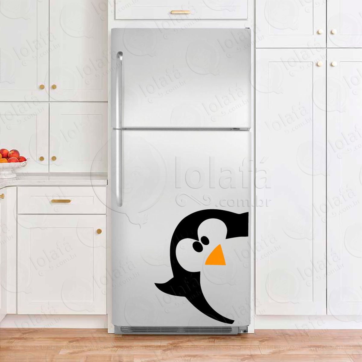 pinguim adesivo para geladeira e frigobar - mod:31