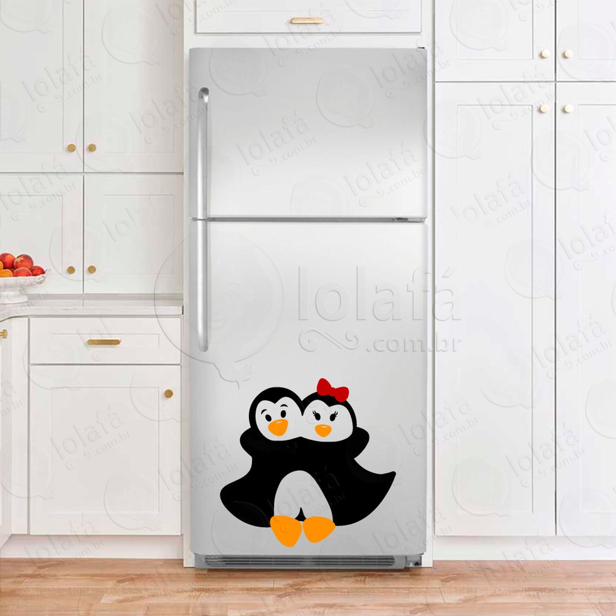 pinguim adesivo para geladeira e frigobar - mod:91