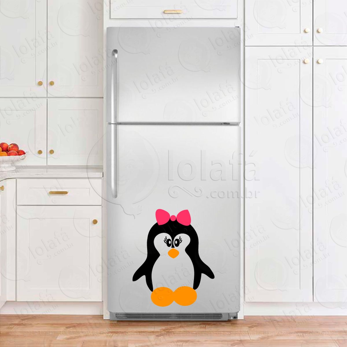 pinguim adesivo para geladeira e frigobar - mod:107