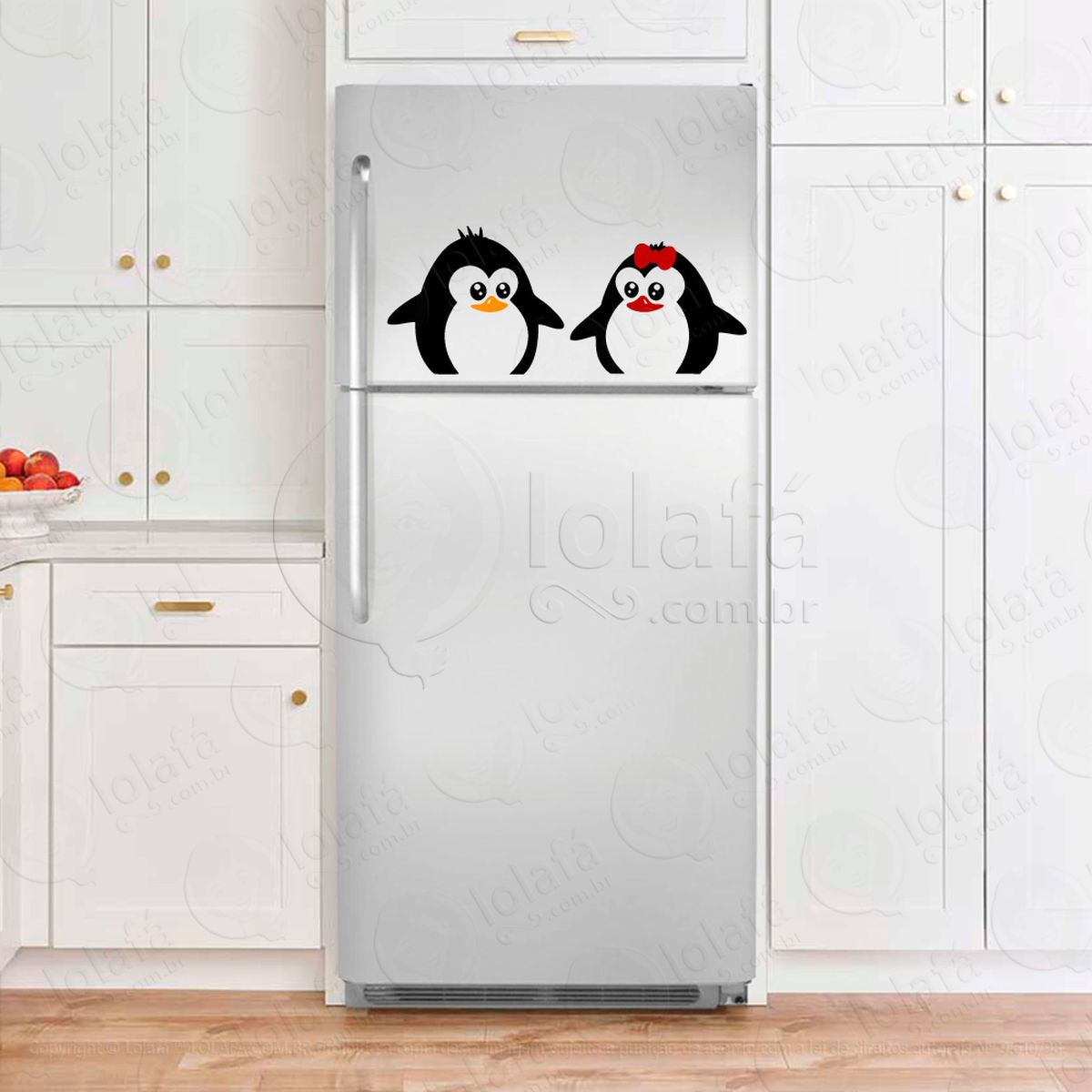 pinguim adesivo para geladeira e frigobar - mod:136