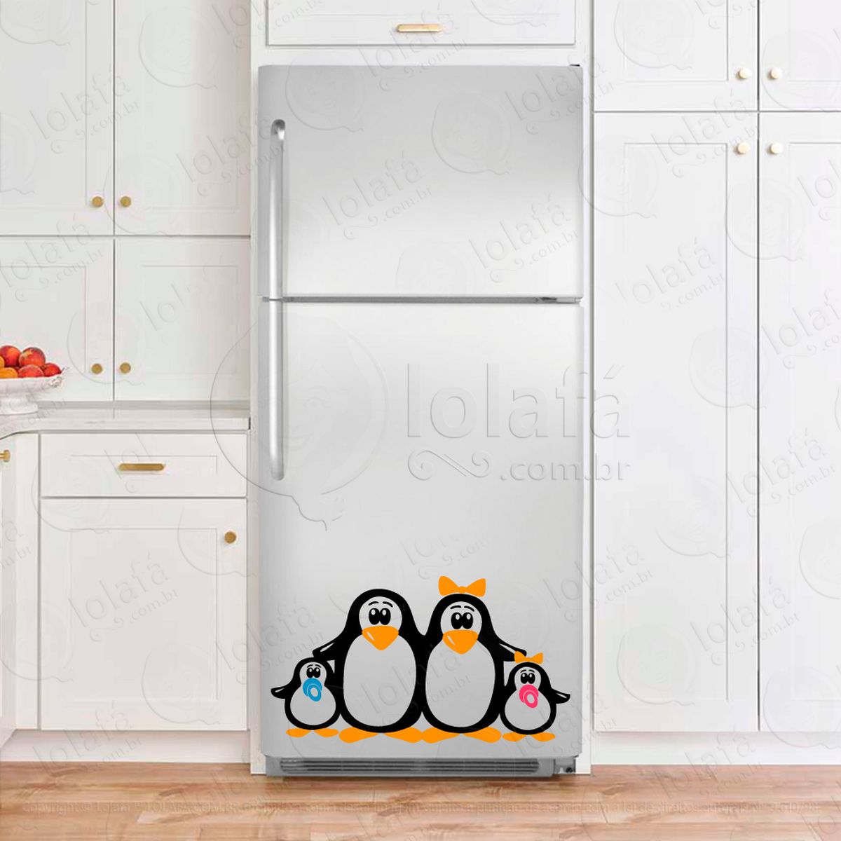 pinguim adesivo para geladeira e frigobar - mod:141