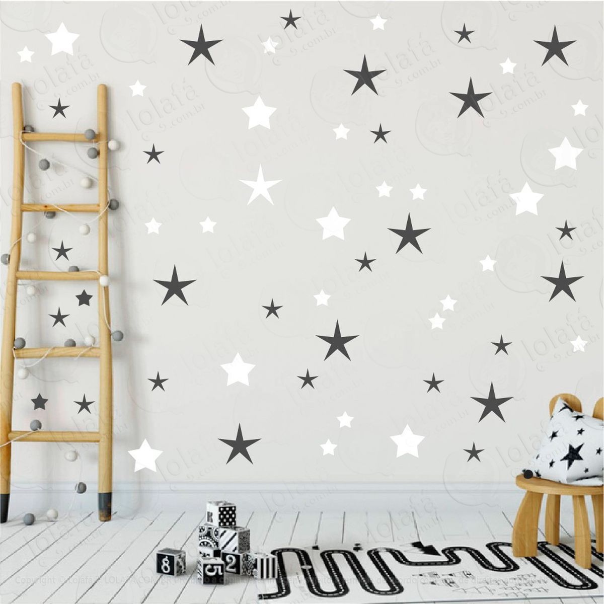 adesivos estrelas 90 peças adesivos para quarto de bebê infantil - mod:16