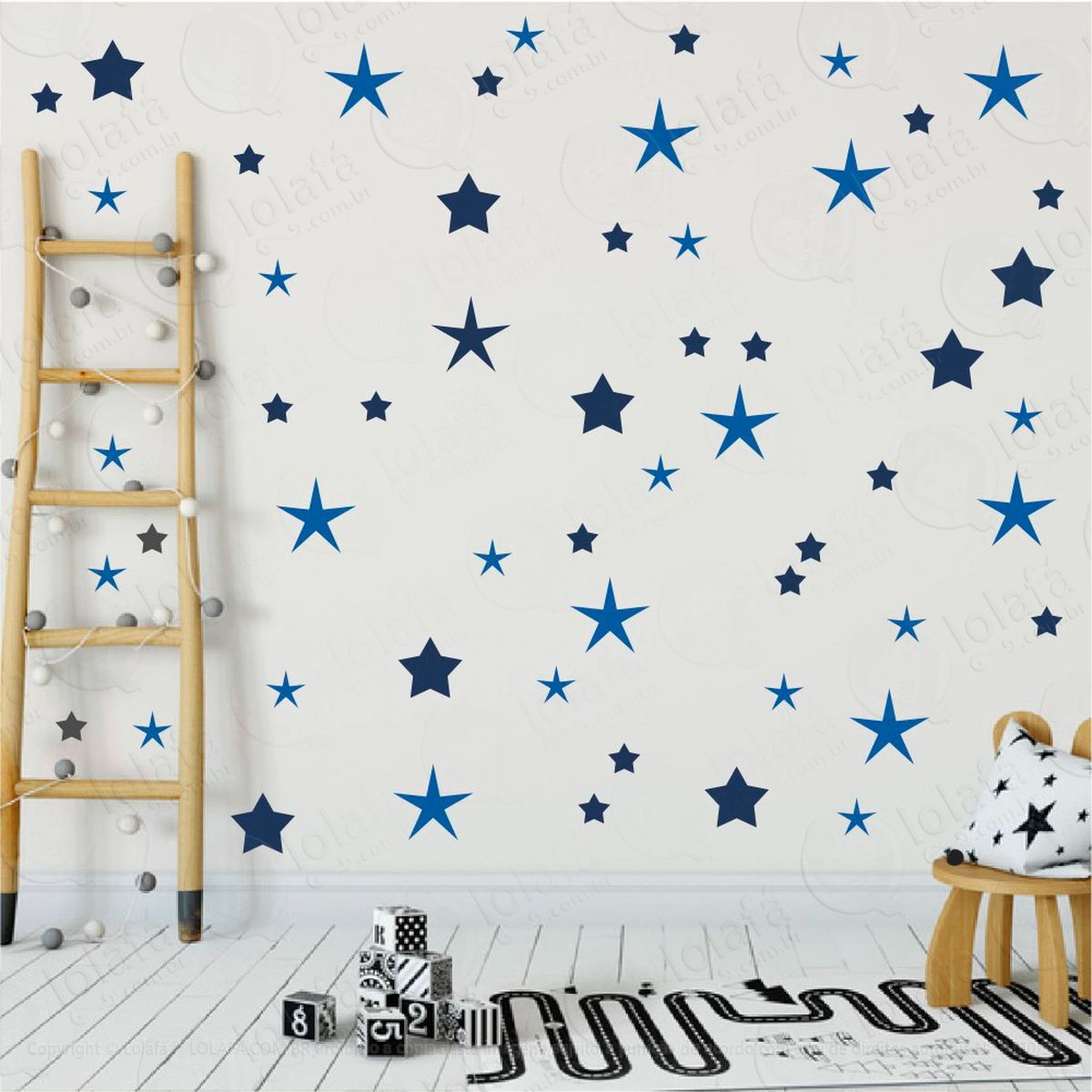 adesivos estrelas 90 peças adesivos para quarto de bebê infantil - mod:17