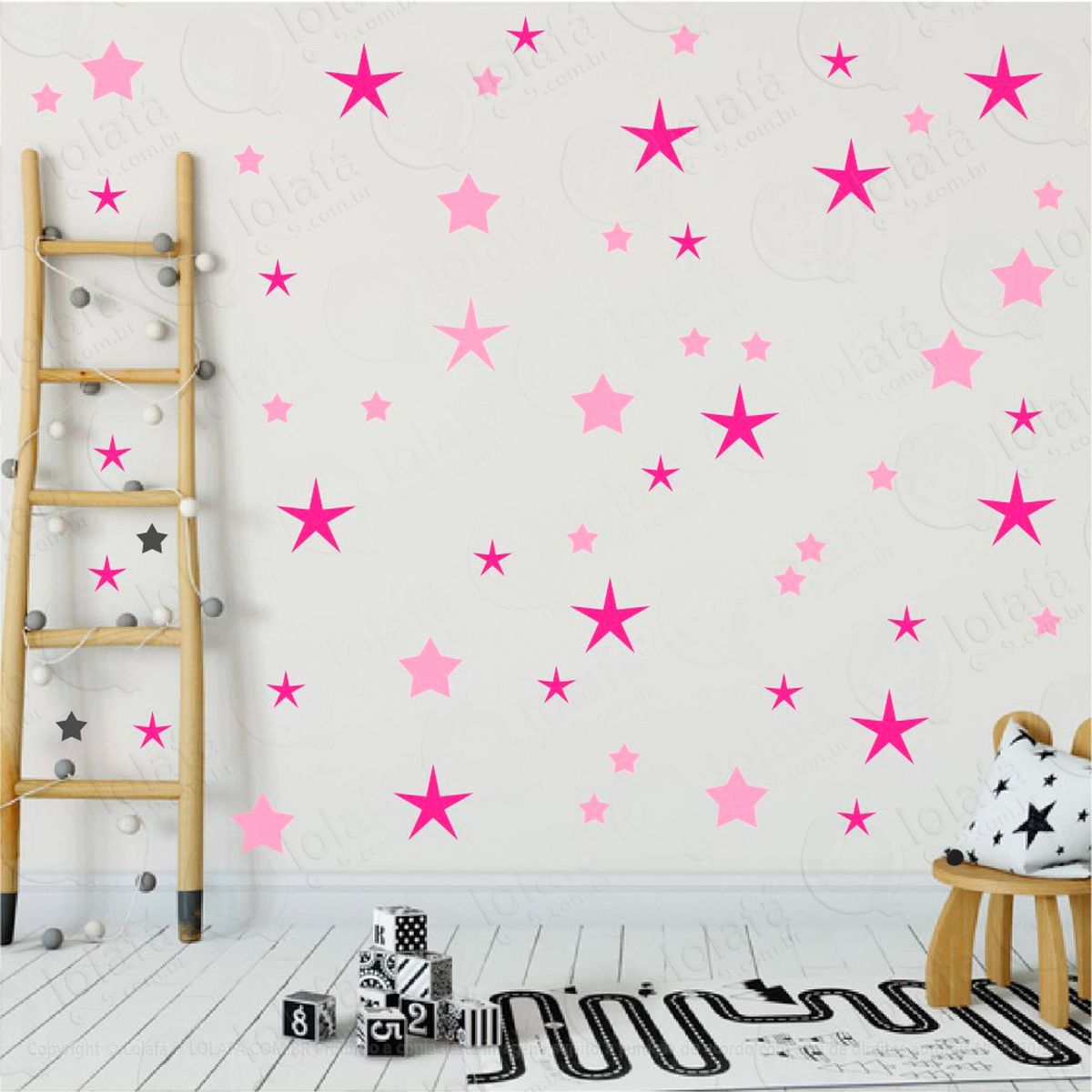 adesivos estrelas 90 peças adesivos para quarto de bebê infantil - mod:18