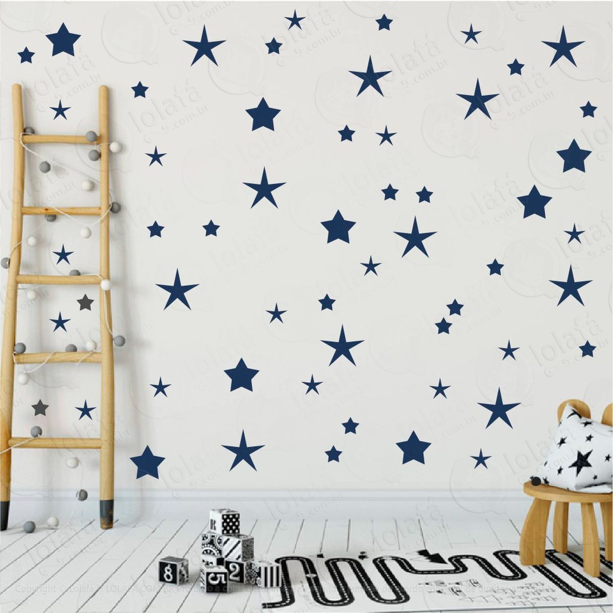 adesivos estrelas 90 peças adesivos para quarto de bebê infantil - mod:20