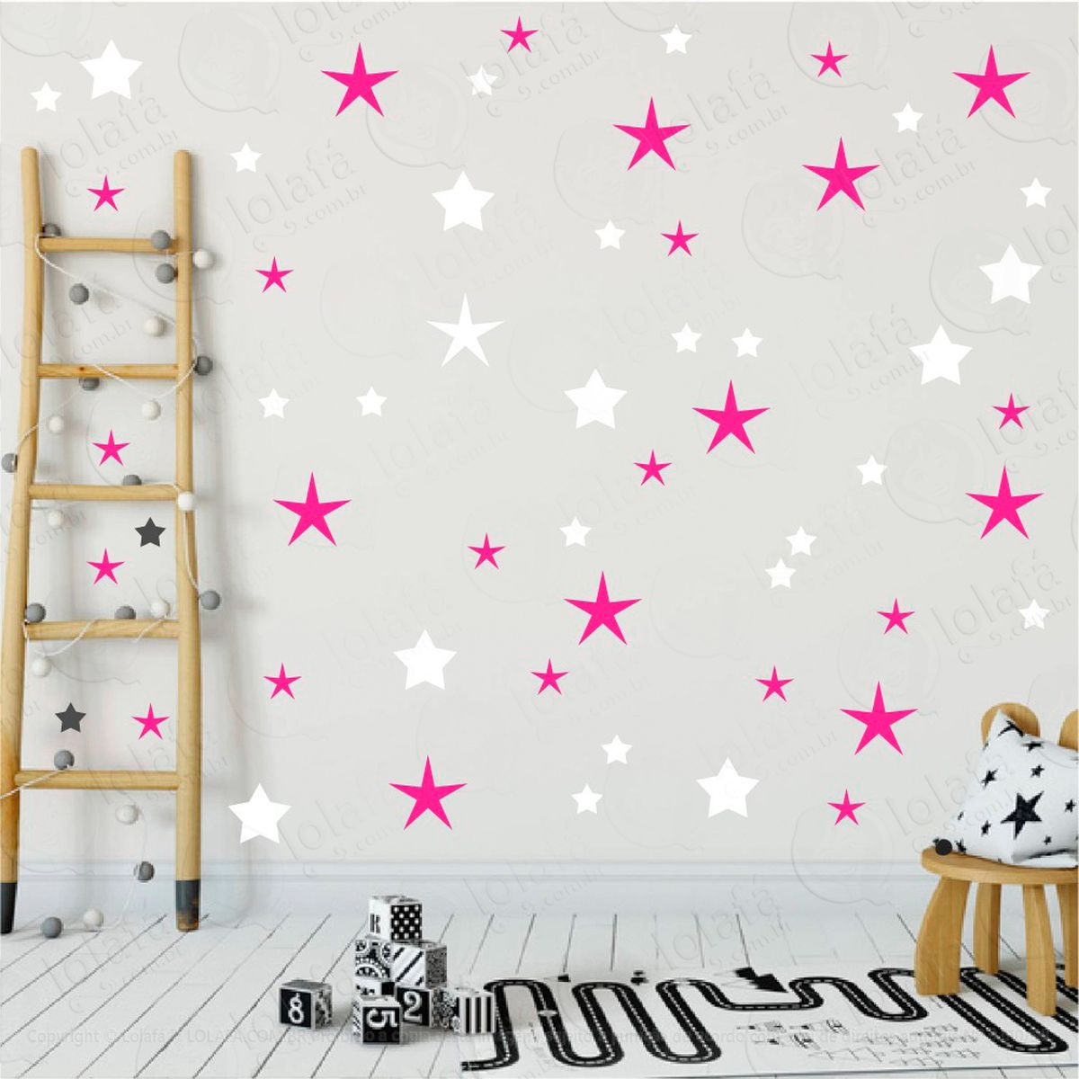 adesivos estrelas 90 peças adesivos para quarto de bebê infantil - mod:21