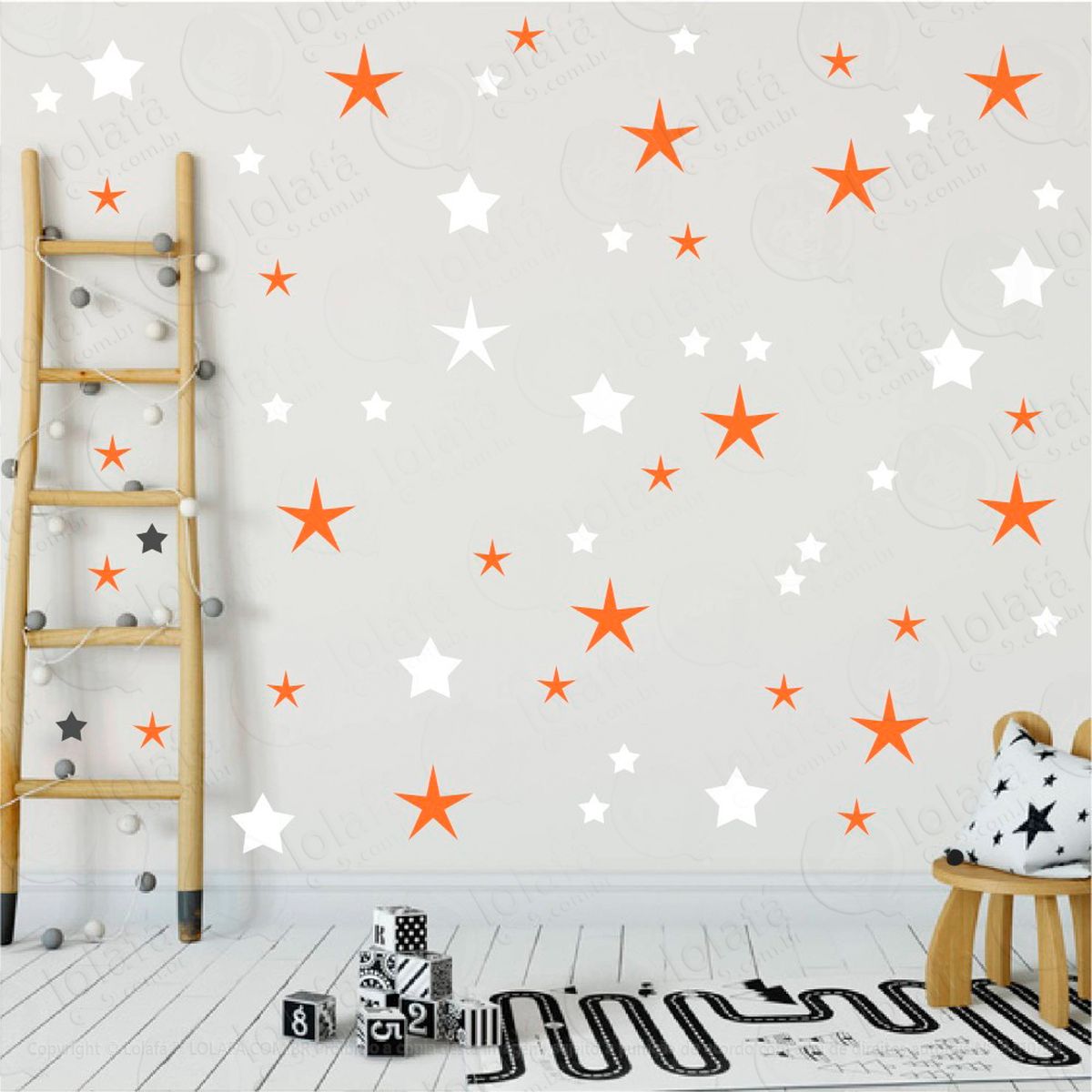 adesivos estrelas 90 peças adesivos para quarto de bebê infantil - mod:23