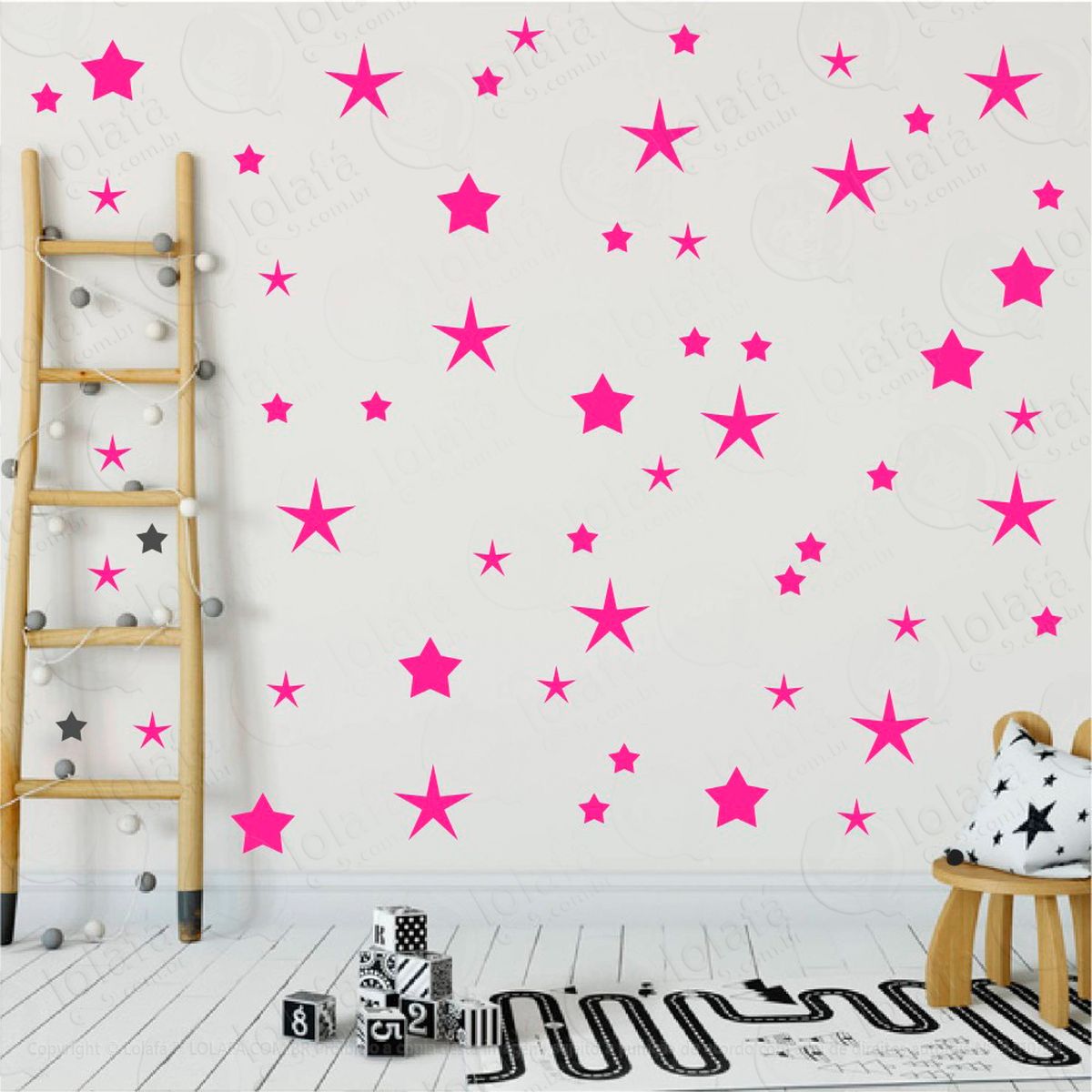 adesivos estrelas 90 peças adesivos para quarto de bebê infantil - mod:24