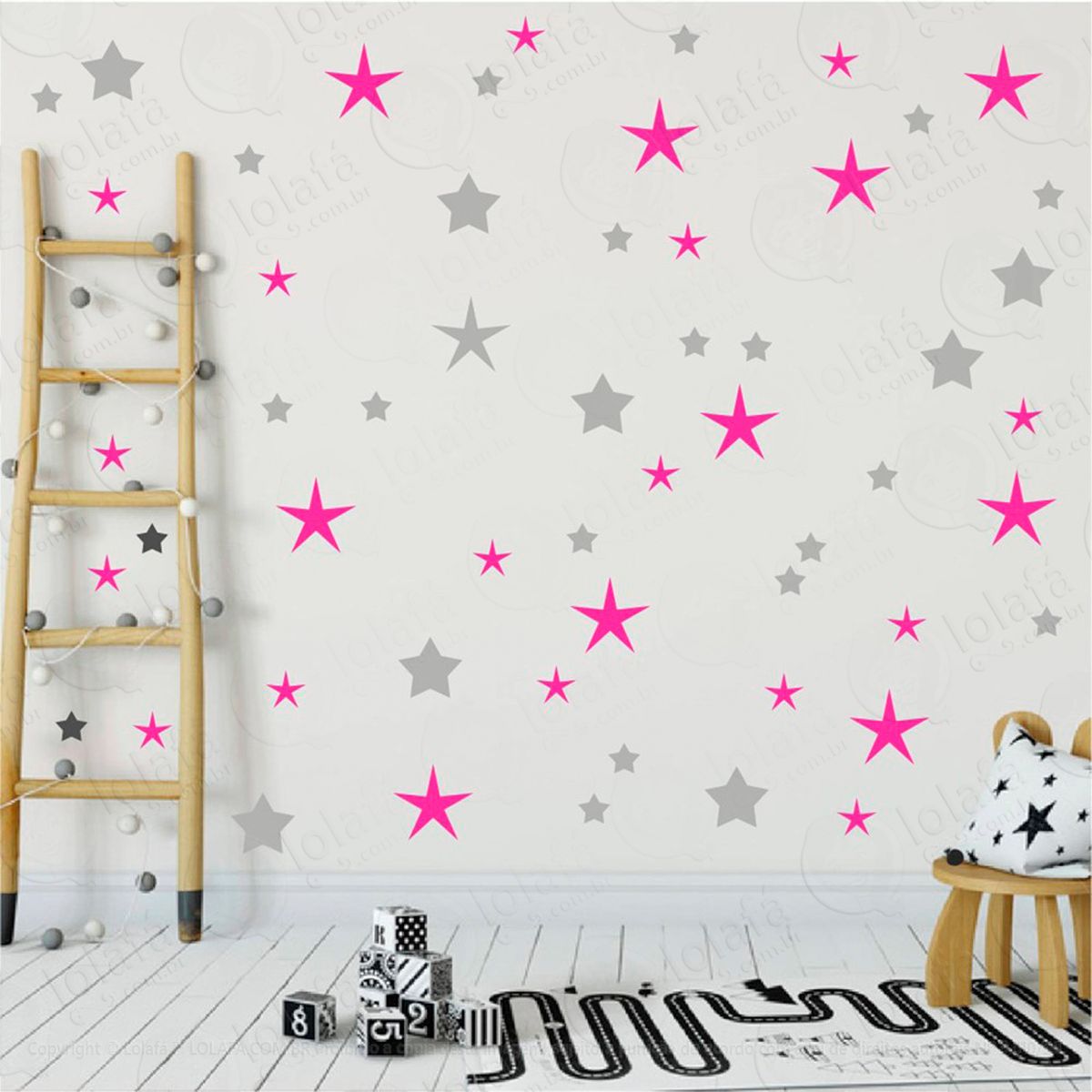 adesivos estrelas 90 peças adesivos para quarto de bebê infantil - mod:26