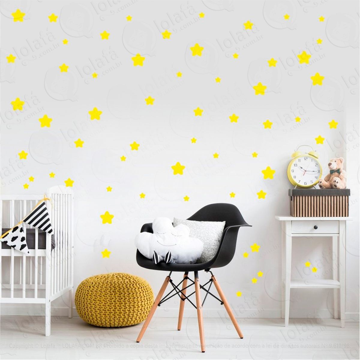 adesivos estrelas 118 peças adesivos para quarto de bebê infantil - mod:416