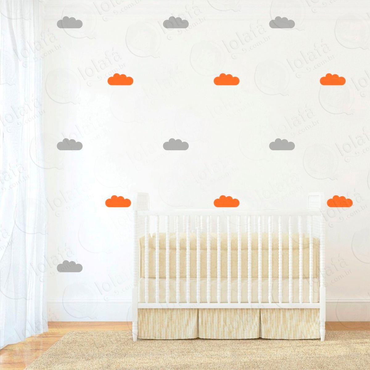 adesivos nuvens 40 peças adesivos para quarto de bebê infantil - mod:481
