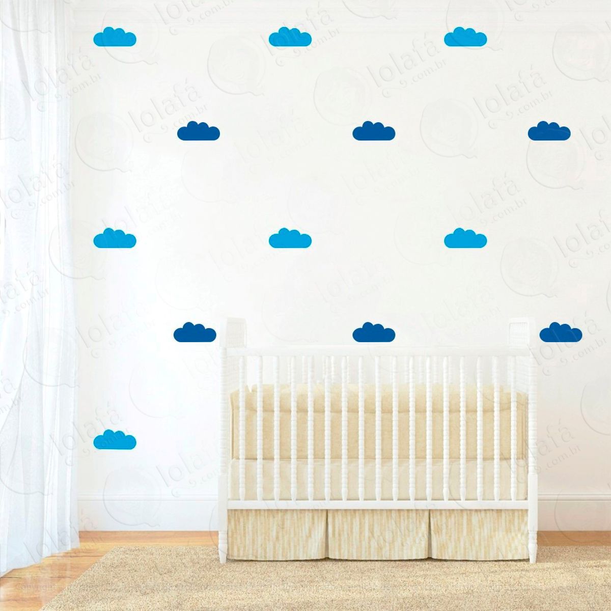 adesivos nuvens 40 peças adesivos para quarto de bebê infantil - mod:485