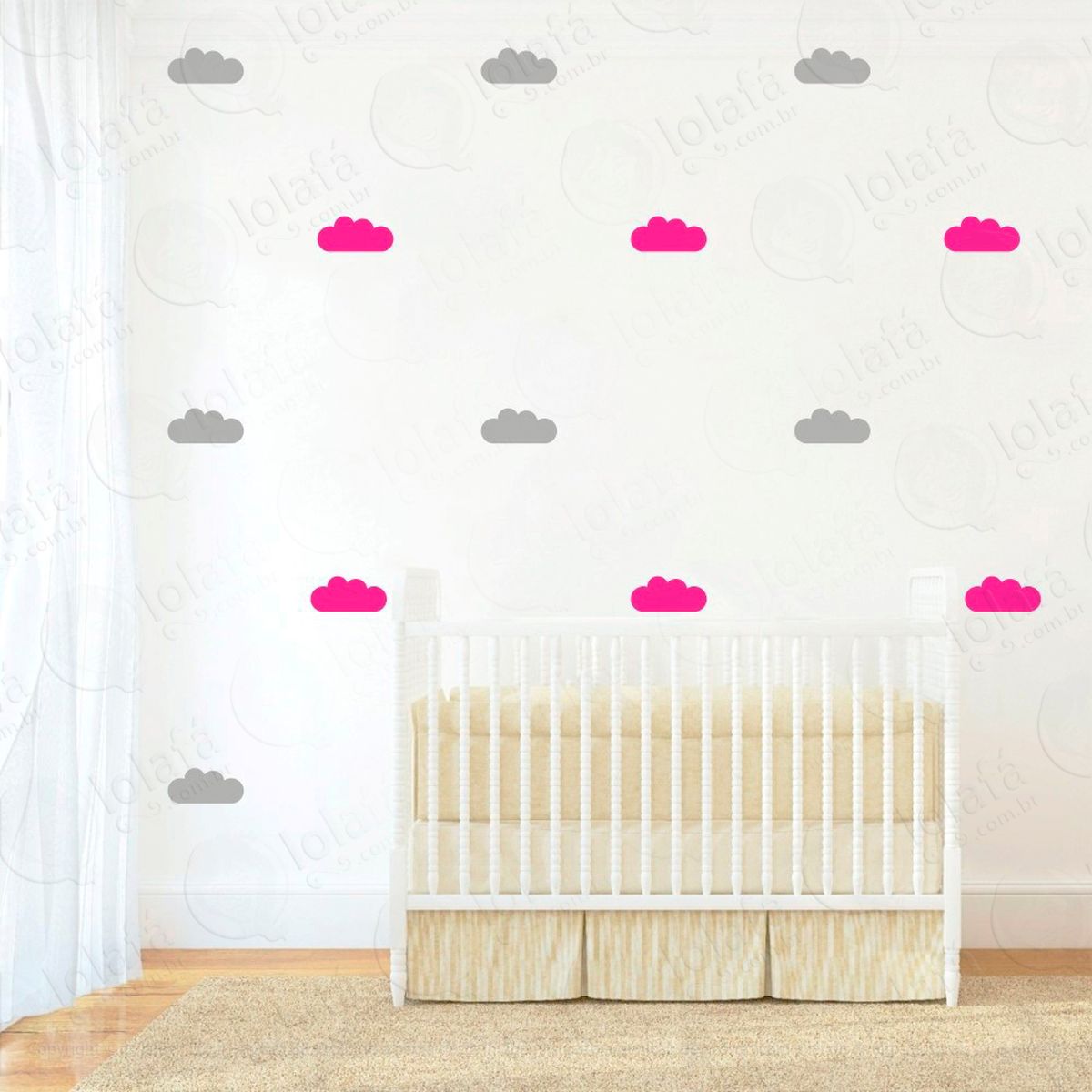 adesivos nuvens 40 peças adesivos para quarto de bebê infantil - mod:488