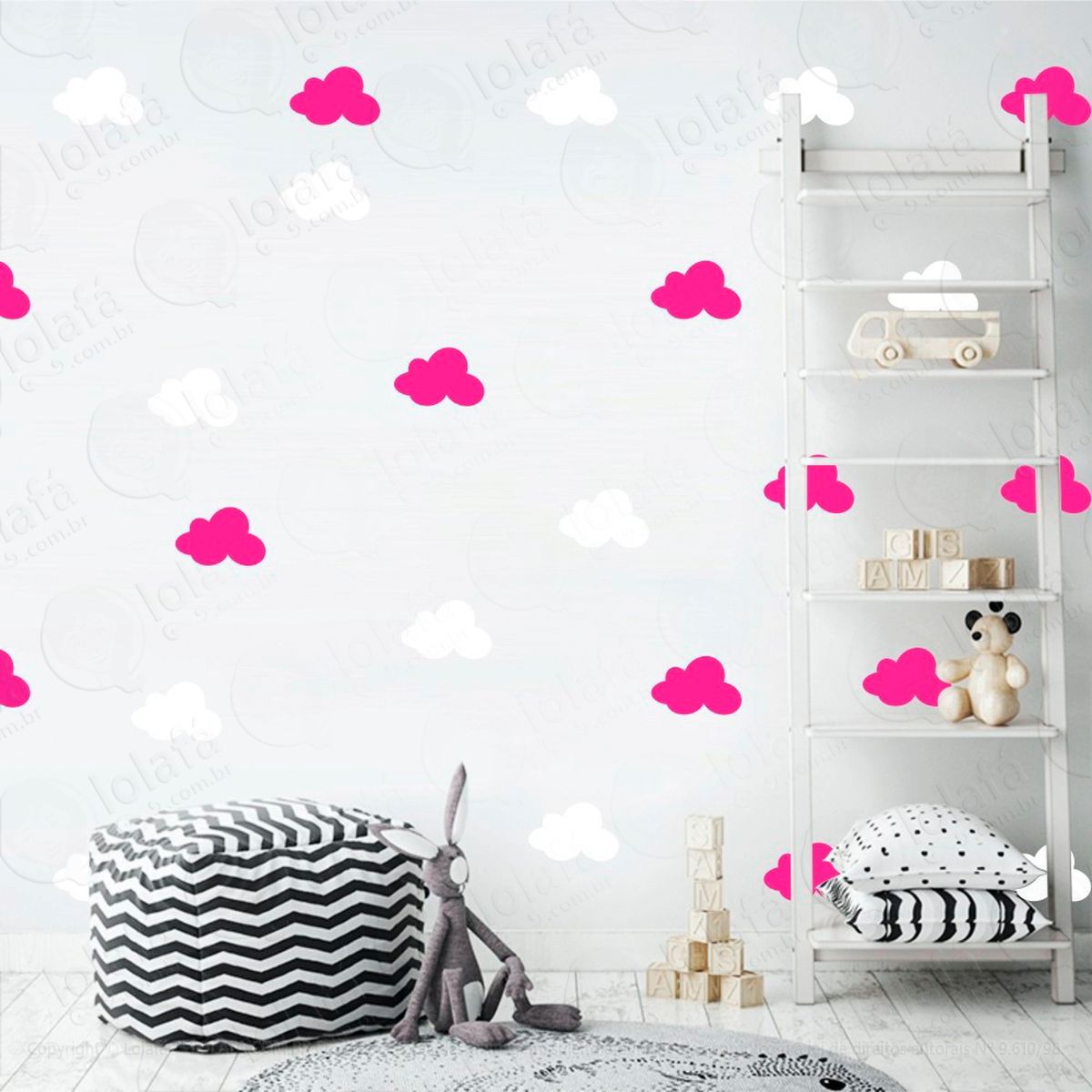 adesivos nuvens 36 peças adesivos para quarto de bebê infantil - mod:499