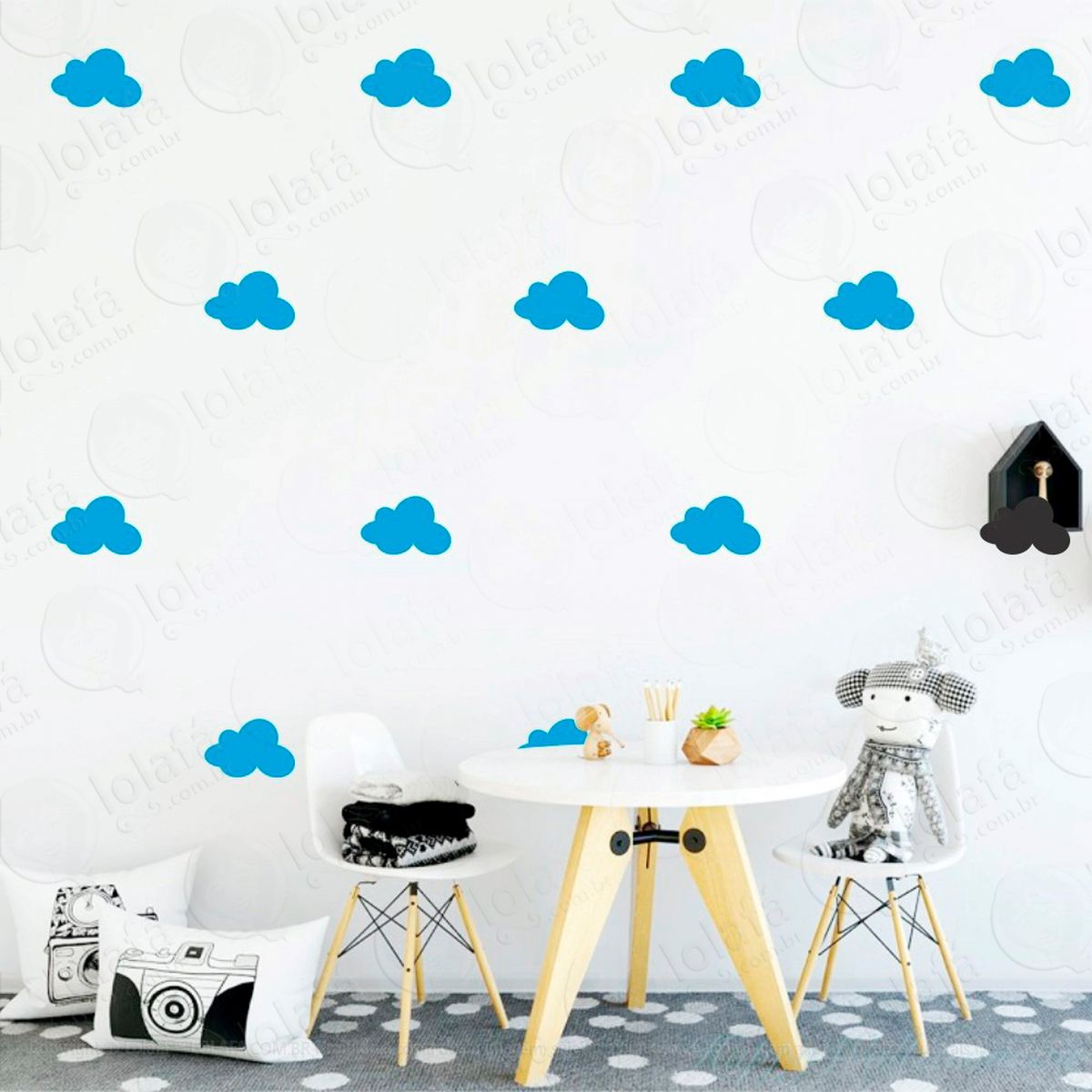adesivos nuvens 36 peças adesivos para quarto de bebê infantil - mod:509