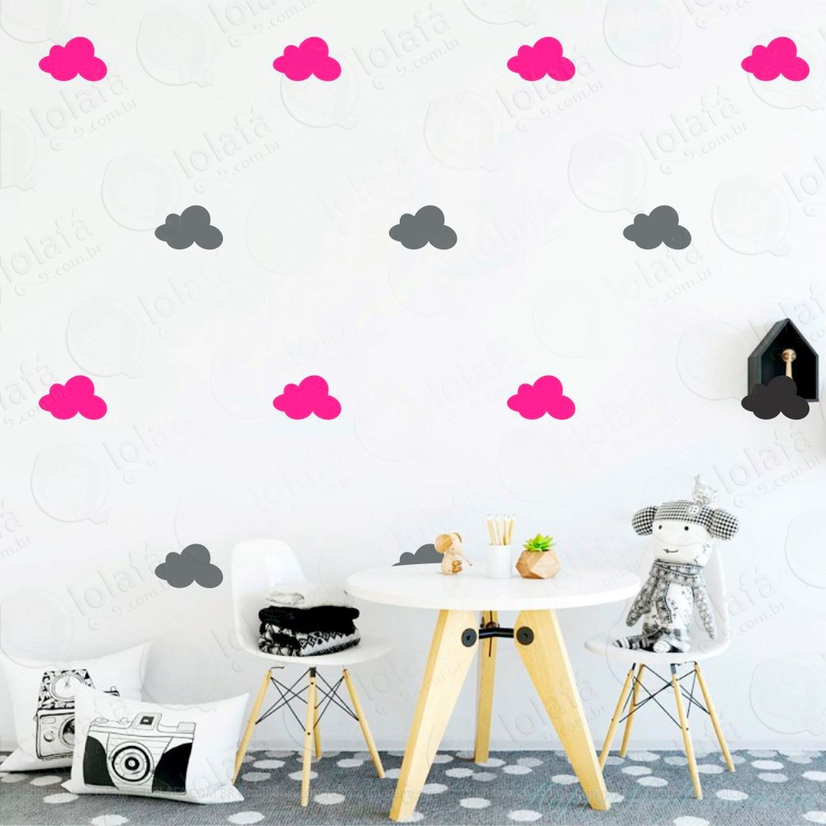 adesivos nuvens 36 peças adesivos para quarto de bebê infantil - mod:514