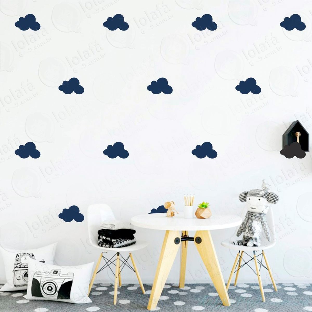 adesivos nuvens 36 peças adesivos para quarto de bebê infantil - mod:516