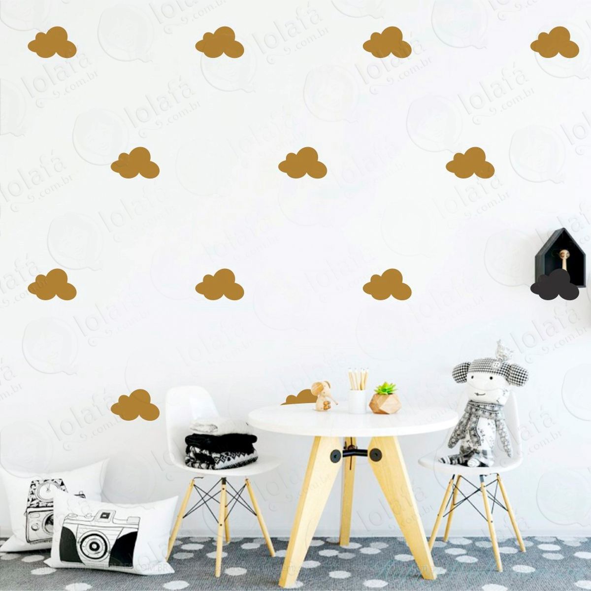 adesivos nuvens 36 peças adesivos para quarto de bebê infantil - mod:517