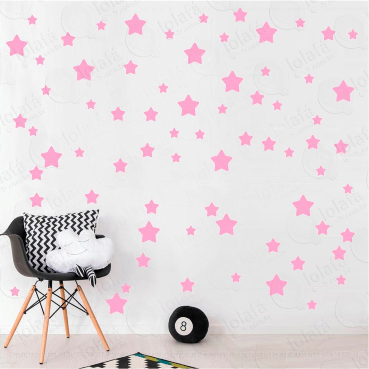 adesivos estrelas 99 peças adesivos para quarto de bebê infantil - mod:693