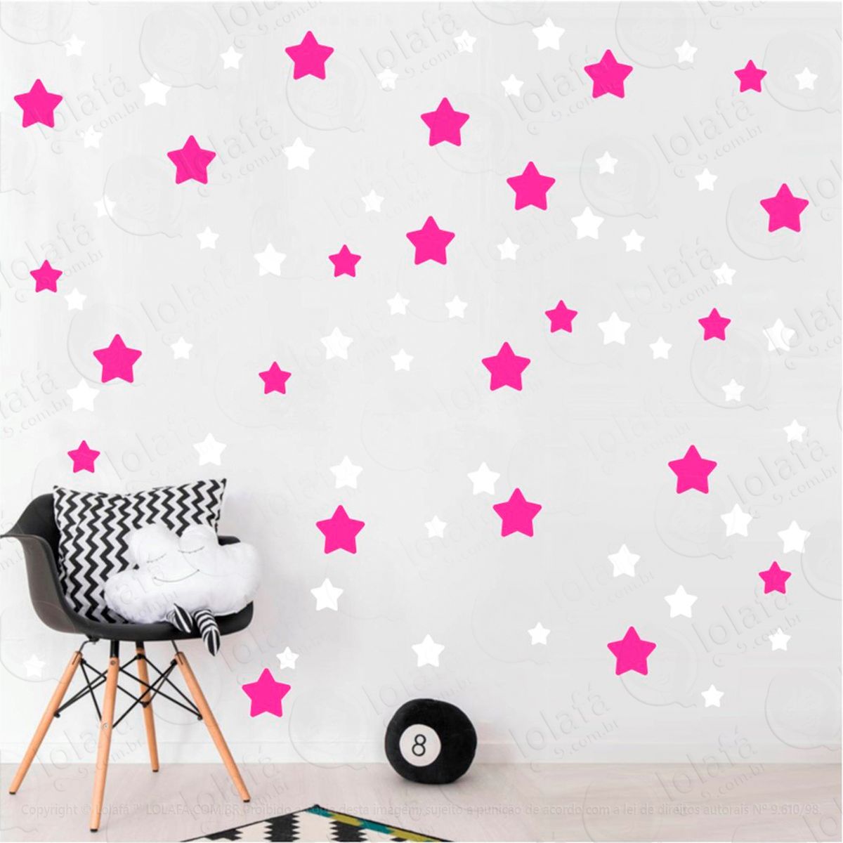 adesivos estrelas 99 peças adesivos para quarto de bebê infantil - mod:698