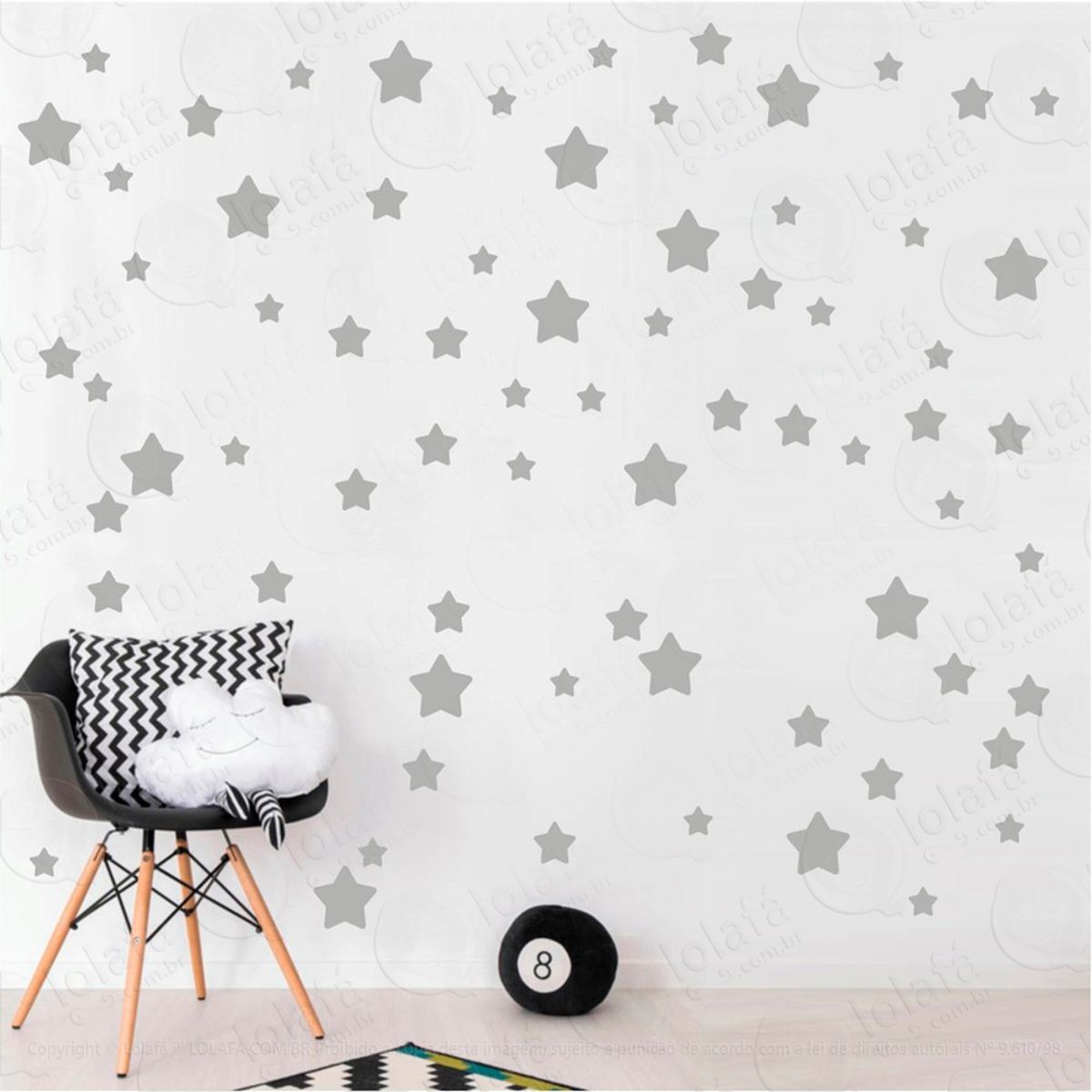 adesivos estrelas 99 peças adesivos para quarto de bebê infantil - mod:699