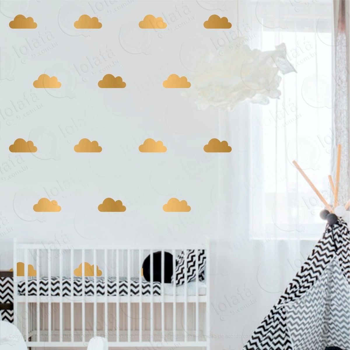 adesivos nuvens 24 peças adesivos para quarto de bebê infantil - mod:784