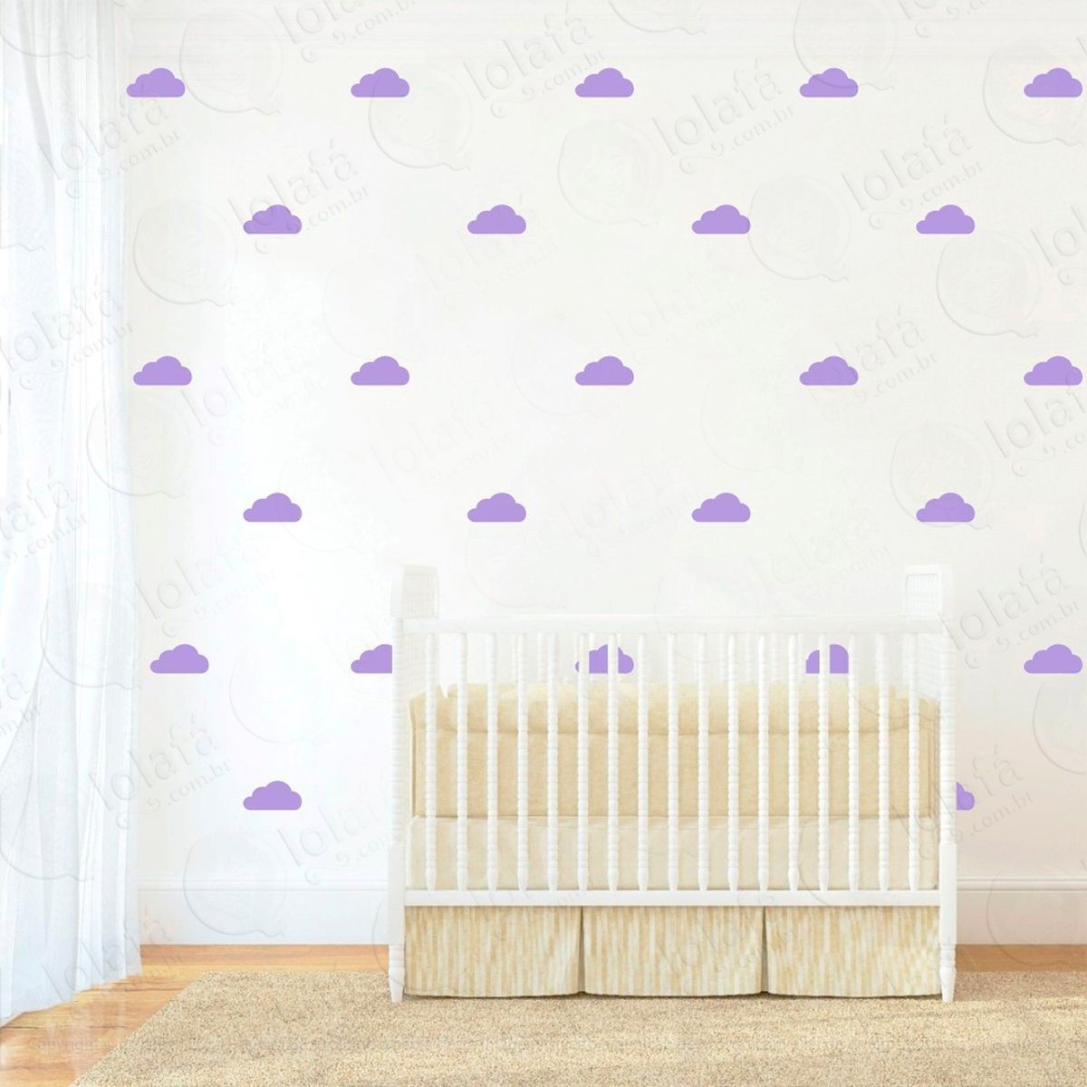 adesivos nuvens 120 peças adesivos para quarto de bebê infantil - mod:882